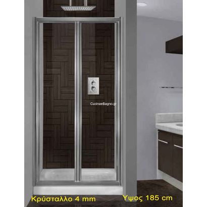 Καμπίνα Ντουζιέρας Σπαστή 66-70x185 Cm Aquarelle Venia 110