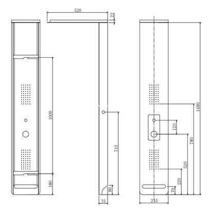 Karag BIANCO NERO A7117 Στήλη Υδρομασάζ