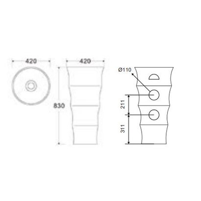 Karag Louvre G-309 Νιπτήρας 42x42 Δαπέδου