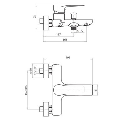Μπαταρία Μπάνιου-Λουτρού Pyramis Majesta 090924801