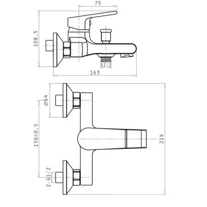 Μπαταρία Μπάνιου-Λουτρού Pyramis Vigoro 090925101