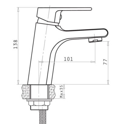 Μπαταρία Νιπτήρα Pyramis Vigoro 090925001