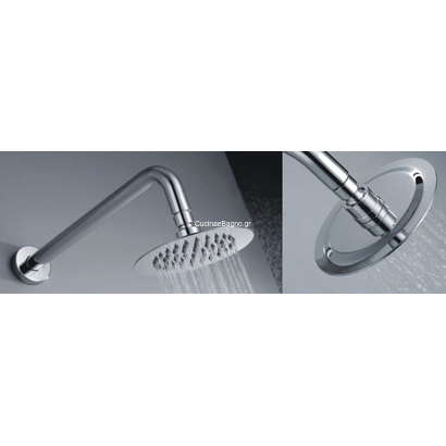 Ανακλινόμενη κεφαλή ντούς MIRROR FINISH Φ 300 mm INOX SS304 45105