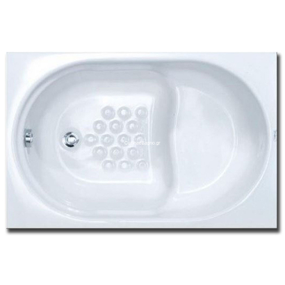 Sanitec Gloria 120x70 Μπανιέρα Ακρυλική 535 Με Κάθισμα