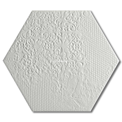 Milano White Hex 22x25 Porcellanato Διακοσμητικό Εξάγωνο