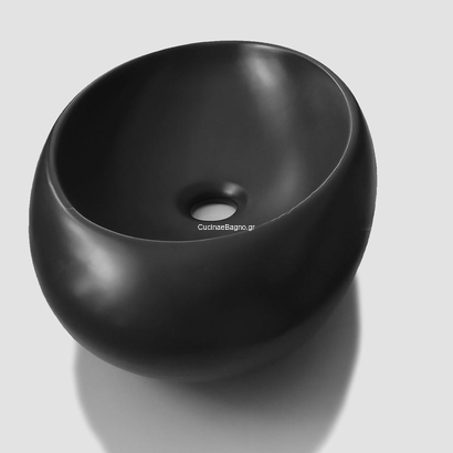 Ceramita Νιπτήρας F285B 49x30 Επιτραπέζιος Μαύρο Ματ