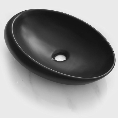 Ceramita Νιπτήρας F285B 49x30 Επιτραπέζιος Μαύρο Ματ