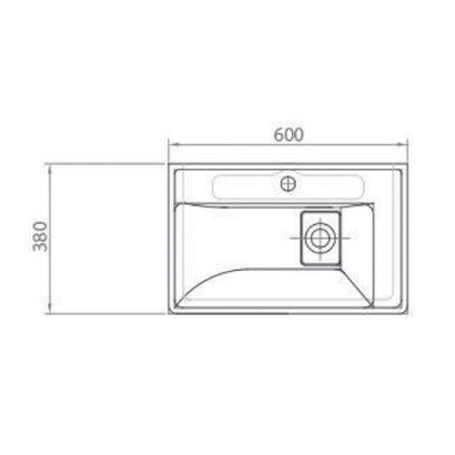 Νιπτήρας Επικαθήμενος 60x38 QUATRO 286360 KLP Επίπλου / Κρεμαστός