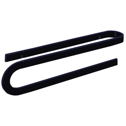 Gloria Boutique Πετσετοθηκη Αλουμινιου Μαύρο 38-9812