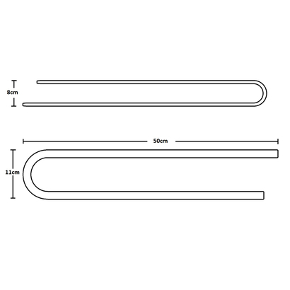 Gloria Boutique Πετσετοθηκη Αλουμινιου Μαύρο 38-9812