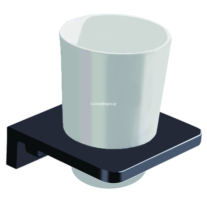 Gloria Boutique Ποτηροθήκη Αλουμινίου Μαύρο 38-9818