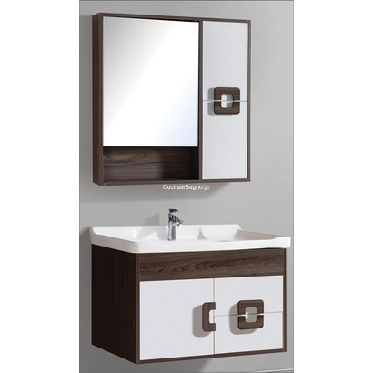Έπιπλο Μπάνιου Hotel Wenge-White 80x48 Gloria set-0085