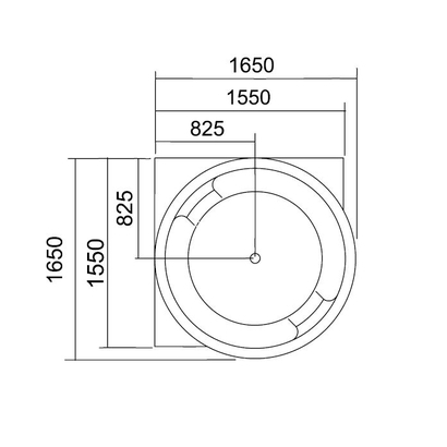 Karag LIBERA K-1218 Bianco Lucido 165x165 Μπανιέρα Υδρομασάζ Γωνιακή