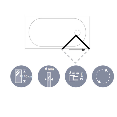 Κρύσταλλο Μπανιέρας Σπαστό 110-112 Cm Aquarelle Fresh 2