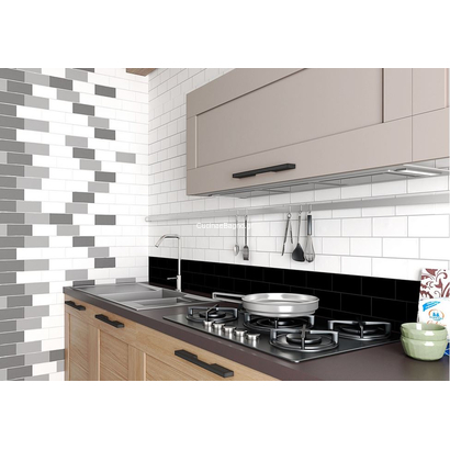 Alfaro Grafito Brillo 7X15 Brick EL Barco Πλακάκι Επένδυσης