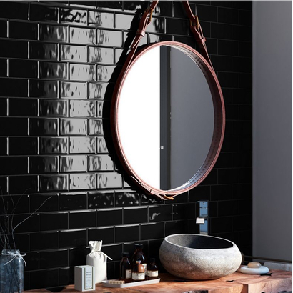 Alfaro Negro 7x15 Πλακάκι Επένδυσης Τουβλάκι Γυαλιστερό