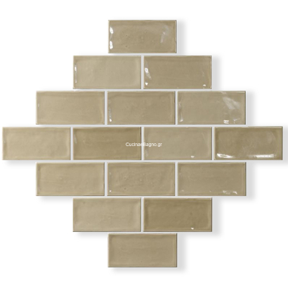 Glamour Beige 7x15 Πλακάκι Επένδυσης Τουβλάκι Γυαλιστερό