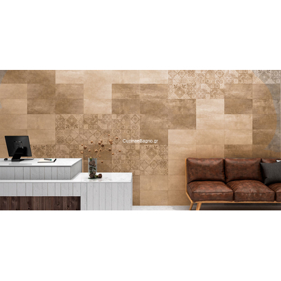 Rock Marron Mix Decor 25x50 Πλακάκι Τοίχου Ντεκόρ Ματ Α' ποιότητας