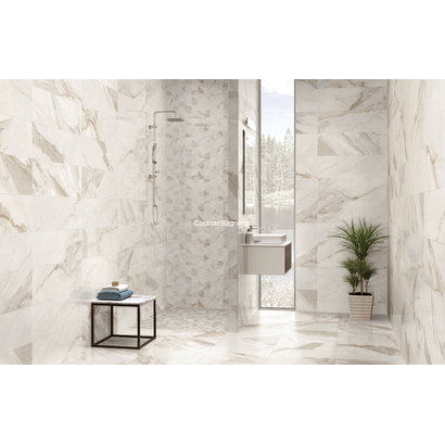 Calacatta Gold 30x90 cm Πλακάκι Τοίχου Λευκό Σατινέ Α ποιότητας