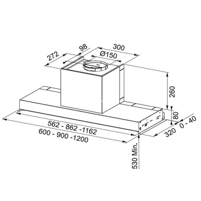 Franke STYLE PLUS FST PLUS 1208 X Inox Απορροφητήρας Εντοιχιζόμενος 305.0572.836