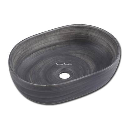 GLORIA 47x33 Scopelos Νιπτήρας Επιτραπέζιος Grey Light Stone 72-2038