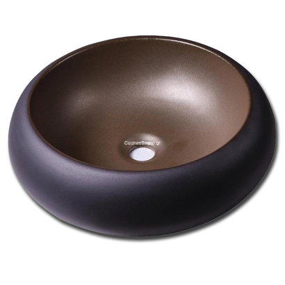 GLORIA 45x45 Arahova Νιπτήρας Επιτραπέζιος Mat Brown 72-2043