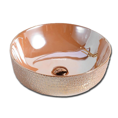 GLORIA Solante-5 42x42 Νιπτήρας Επιτραπέζιος Gold Champagne 82-8428