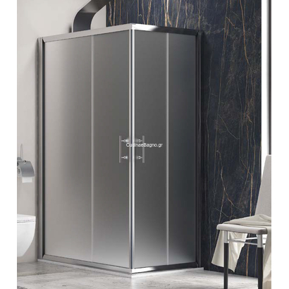 Karag Flora 100 Chrome 100x110x190 cm Καμπίνα Ντουζιέρας Παραλληλόγραμμη ICY