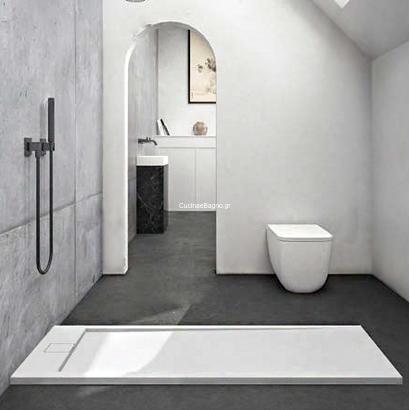 Karag Roccia Bianco 70x120 Ντουζιέρα Ορθογώνια Ακρυλική