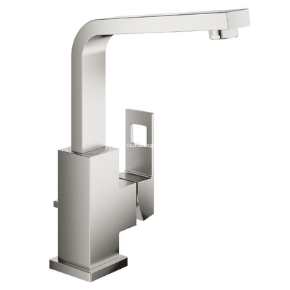 Grohe Eurocube L-Size 23135DC0 SuperSteel Μπαταρία Νιπτήρος Υψηλή