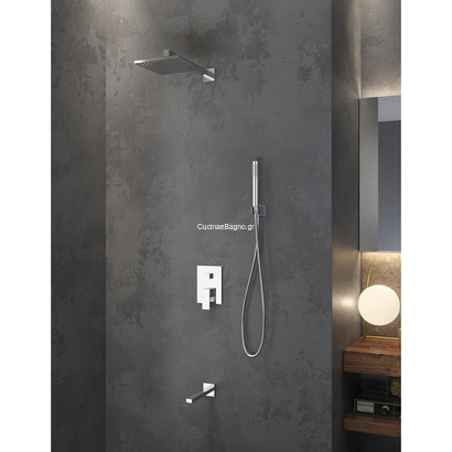 KARAG Delos Chrome CFT205 Σετ Εντοιχιζόμενης Μπαταρίας Χρωμέ