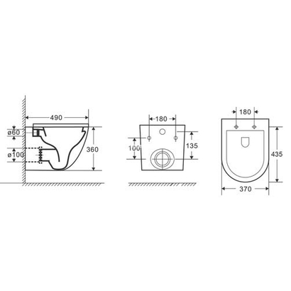 Karag MILOS Bianco Opaco Rimless Λεκάνη Κρεμαστή 49 cm LT-046E-NRMW