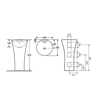 Karag Vendome G-306 Νιπτήρας 45x45 Δαπέδου
