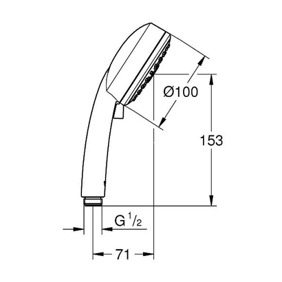 Grohe New Tempesta Cosmopolitan 100 27574003 Ντους Χειρός 3 Ροών