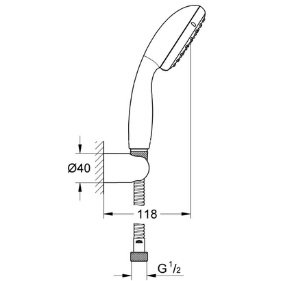 Grohe Tempesta Set 2780330E Ντους Χειρός - Σπιράλ - Στήριγμα