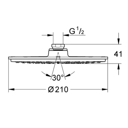 Grohe Modern 28368 000 Ντους Κεφαλης Οροφής Φ21