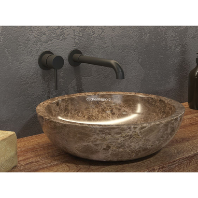 Karag ELENA SBP GREY Φ40x12 Νιπτήρας Πέτρινος Επιτραπέζιος
