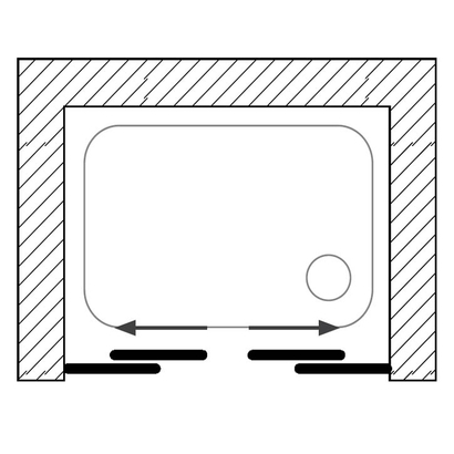 Καμπίνα Ντουζιέρας Συρόμενη 164-167x190 Cm Aquarelle Clever 80