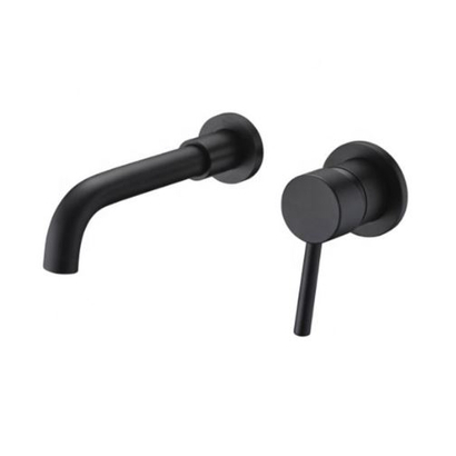 Karag Artemis Nero 911-P-N Μπαταρία Νιπτήρα Επίτοιχη Εντοιχισμού Μαύρη