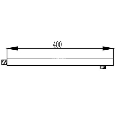 KARAG Βραχίονας Ντους Τετράγωνος Μαύρος CFT205A Nero 40cm