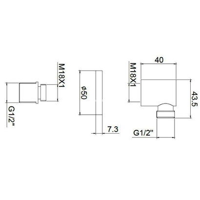 KARAG Artemis KR-F02 Παροχή Σπιράλ Ντους Μαύρο