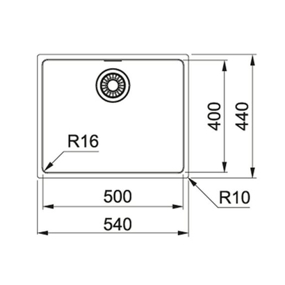 Franke Maris MRX 210-50 Νεροχύτης Inox 54x44 127.0525.226