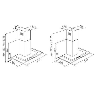 Pyramis Cielo 60cm Inox Απορροφητήρας Καμινάδα 065036501