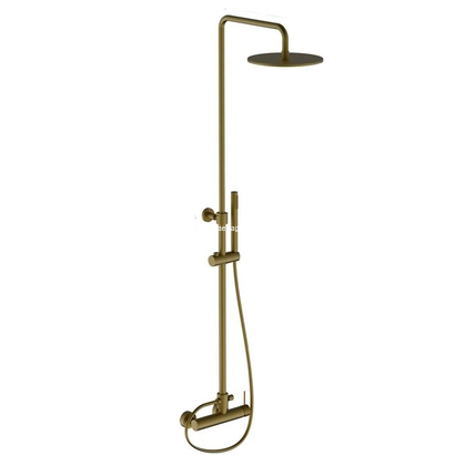 Teorema Lab Στήλη Με Μπαταρία Ντουσιέρας Soft Brass 3215344