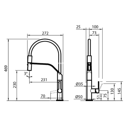 Foster Milanello Stainless Steel - Black Μπαταρία Κουζίνας 8425100