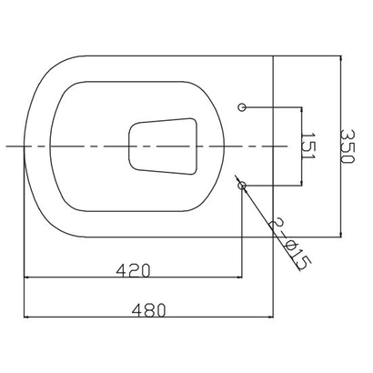 Klp Annabella Rimless 48,8cm Λεκάνη Κρεμαστή 4450115