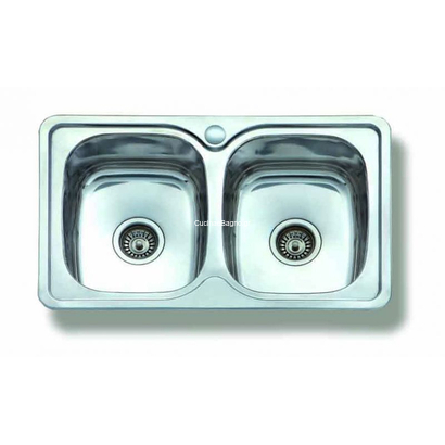 Gloria Popolo 80x44 Mat Νεροχύτης Ανοξείδωτος 18-8044