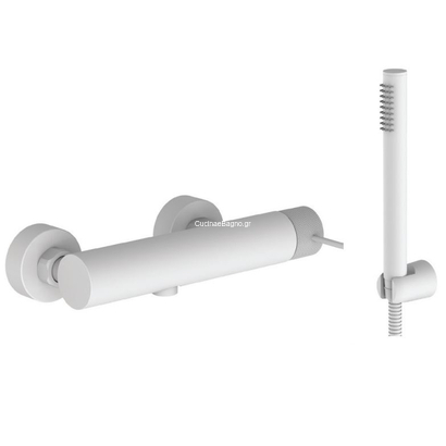 Teorema Lab White Matt Μπαταρία Ντουσιέρας Λευκή 602001