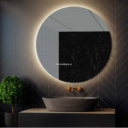 Karag Sardes Φ80 cm Καθρέπτης Με Κρυφό Φωτισμό LED