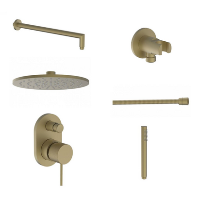 Teorema Lab Soft Brass Σετ Εντοιχισμού Ντουζιέρας 320010